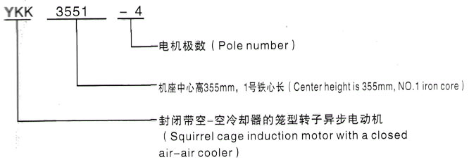 西安泰富西玛YKK高压三相异步电动机型号说明